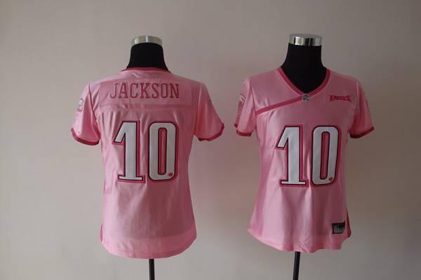 Eagles #10 DeSean Jackson Pink Women's Be Luv'd Stitched NFL Jersey - Click Image to Close